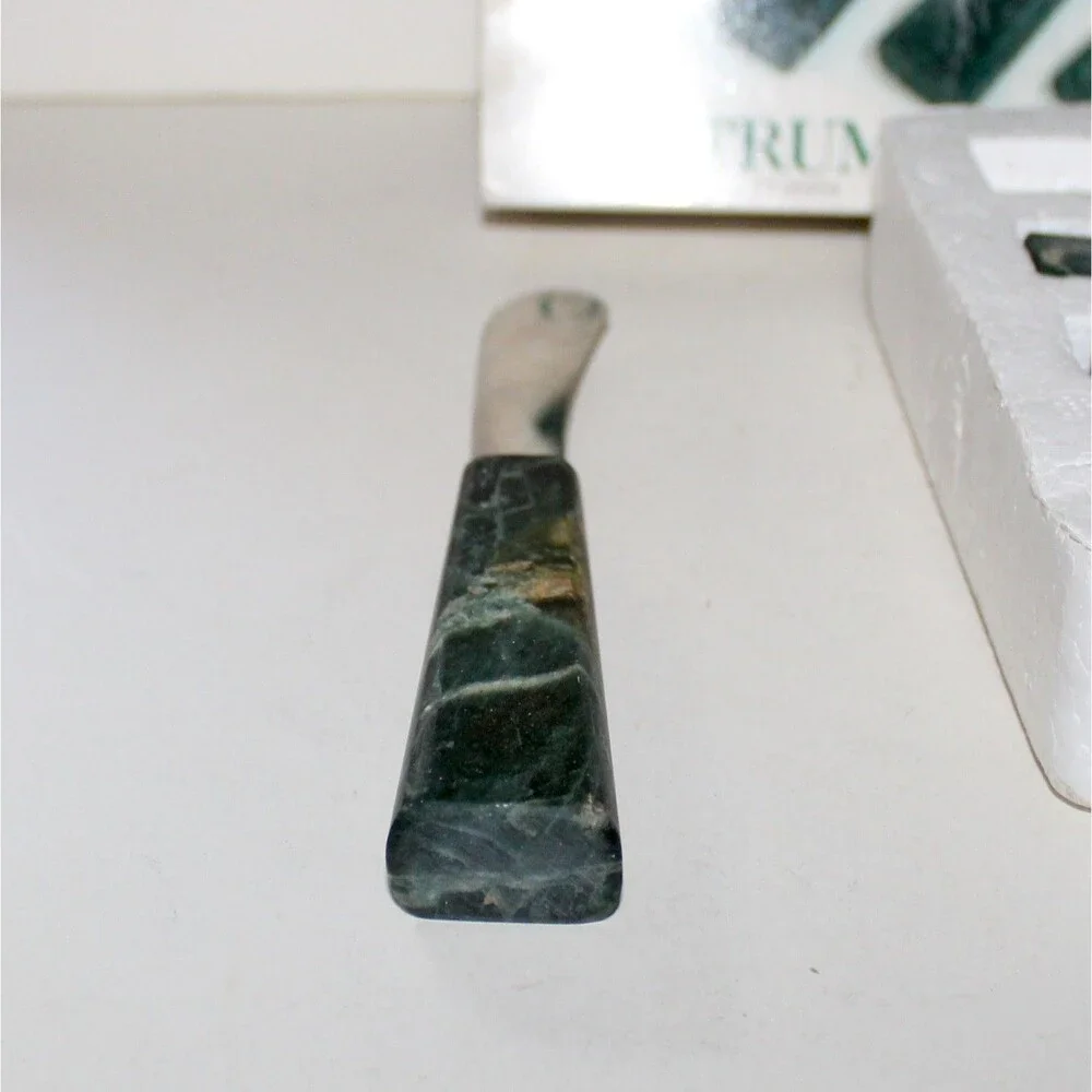 Green Natural Marble Spreaders set of 4 Centrum knives aperitif